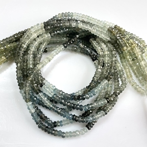 Musgo aguamarina facetado Rondelle forma cuentas naturales al por mayor cuentas para la fabricación de joyas - Product Image 1