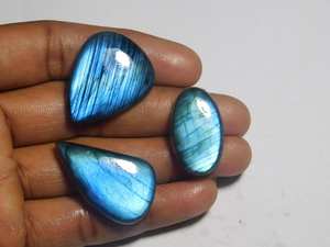 3pcs Labradorite Gemstone Lot Spectrolite Labradorite Cabochons Top Quality Loose Precious Stones 98Cts - Product Image 3