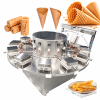 MY Machine automatique de fabrication de cônes de biscuits Machine à cônes de gaufrettes de crème glacée croustillante Machine à cônes de sucre roulé