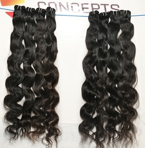 Vente en gros 100% extensions de cheveux humains bruts non transformés couleur noire naturelle paquets Bodywave vierges vendeur de cheveux indiens - Product Image 4