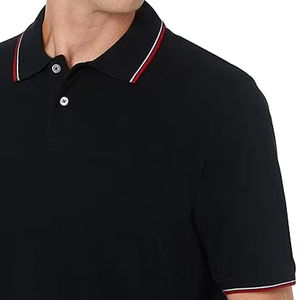 Men's Performance Short Sleeve for Polo Shirt Quick Dry 100% Polyester Solid 3D Pattern - Product Image 1