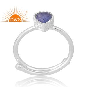 Anillo de piedras preciosas de tanzanita Natural de Plata de Ley 925 más vendido, joyería personalizada para mujer, regalo para ella - Product Image 1