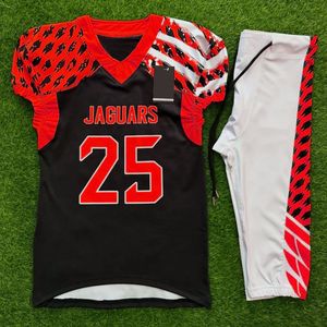 ชุดยูนิฟอร์มอเมริกันฟุตบอลเด็กผู้ชายแบบใหม่ ระบายอากาศได้ดี ลายพิมพ์ปัก ออกแบบได้ตามต้องการ ขายดี - Product Image 5