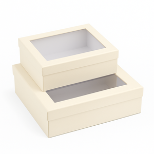 Nueva caja de lujo ecológica con ventana transparente para embalaje de alimentos, panadería y uso de exhibición al por menor - Product Image 3