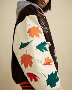 Chaquetas Varsity de Béisbol para Mujer al por Mayor, Color Personalizado, 100% Lana, Manga Larga, Diseño Impreso, Talla Grande, Resistentes al Viento - Product Image 4