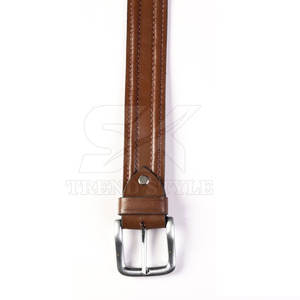 Ceinture en cuir à une seule couleur, accessoire de mode tendance, ceinture en cuir à une seule couleur élégante - Product Image 5