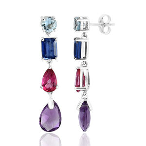 Luxury Gold Plated 925 Sterling Silver <b>Fine</b> <b>Dangle</b> Drop <b>Earrings</b> Multi-Stone Lemon Quartz Gemstone for Weddings Parties Gifts - Product Image 4