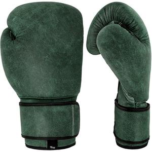 Leather Breathable Lightweight Half-Finger Boxing Gloves Adjustable Wrist <b>Strap</b> MMA Fighting - Product Image 5
