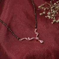 Collier de perles en plaqué or rose avec CZ pour femme, idéal pour le quotidien et la mode