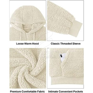 Best Design <b>Men's</b> <b>Sherpa</b> <b>Fleece</b> Hoodies New Fashionable Solid Pattern Winter Wear OEM Wholesale Service Plain Dyed Techniques - Product Image 4