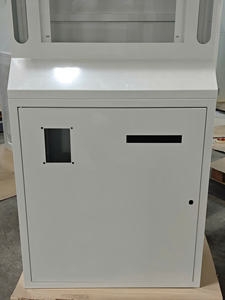 Gabinete de Quiosco de Metal Personalizado Industrial, Recinto de Acero con Ventana de Exhibición, Ventilador de Refrigeración, Recortes, Fabricación OEM - Product Image 6