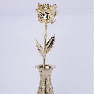 Venta al por mayor de jarrón floral de oro para una elegante exhibición de rosas y arreglos para ocasiones de Halloween - Product Image 1