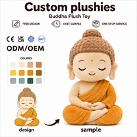 Peluche Ganesha personnalisée OEM ODM, adorable poupée en coton en forme d'éléphant, cadeau spirituel doux