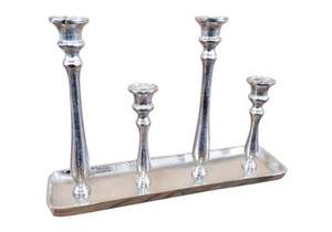 Juego de 2 portavelas de metal de aluminio Diseño elegante Electrochapado Único Hecho a mano Acabado pulido Iluminación decorativa - Product Image 3