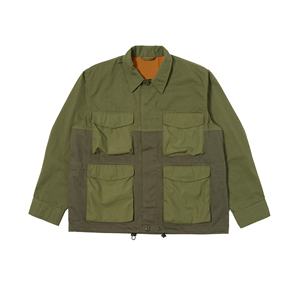 Chaqueta de trabajo de utilidad de cuello vuelto de algodón de sarga informal con forro de trabajo de lona resistente de calidad superior para hombres - Product Image 1