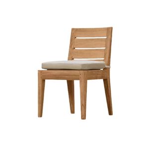 Kingsley The Langham Luxury Outdoor Teak <b>Dining</b> Arm <b>Chair</b> Modern Slatted Solid Wood <b>Garden</b> Hotel Resort Furniture collection - Product Image 5