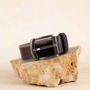 Cinturón grueso de cuero genuino Cinturón de cuero de vaca para hombre para jeans Cinturón de cuero duradero hecho a mano de HAND MADE CRAFT - Product Image 2