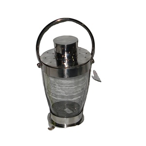 Lanternes de maison et de jardin composées d'acier inoxydable et de fer et de bois avec des supports et des supports de T-light dans les finitions multiples au besoin - Product Image 1