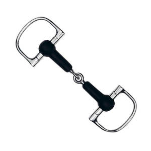 Broca Dee de alta calidad con boca cubierta de goma, broca de caballo de acero inoxidable articulada para control, entrenamiento, tachuelas ecuestres, caballos - Product Image 6