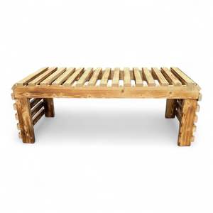 Panca in Legno Massello Fatta a Mano Vintage L48*H18*W18 Pollici Panca per Patio e Giardino Completamente Verniciata Esternamente Panca da Parco - Product Image 1