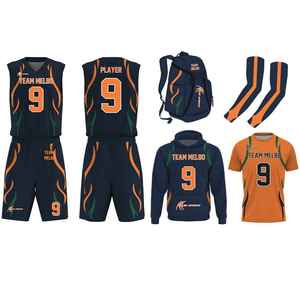 Ensembles d'uniformes de basketball personnalisés pour hommes, confortables et respirants, pour adultes, avec technologie de sublimation, 100 % polyester - Product Image 4