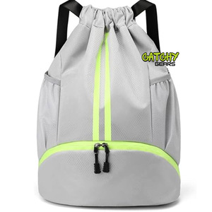 Sac de sport en nylon personnalisé Cinch String Matériau Oxford avec logo imprimé pour le sport - Product Image 2