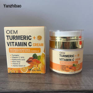 Zerdeçal yüz kremi + % 30% C vitamini Glow artırıcı nemlendirici ve organik maddeler ile nemlendirici cilt tamir - Product Image 5