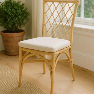 Silla de ratán minimalista con comodidad óptima Diseño elegante para dormitorio Sala de estar Casa de campo Villa Apartamento - Product Image 1