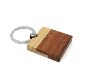 Etiqueta de llavero de madera de acacia con llavero personalizado Regalos de promoción Logotipo personalizado Llavero de madera en blanco - Product Image 6