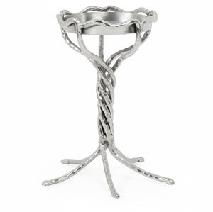 Portavelas Moderno de Latón Cromado Eden, Portavelas de Metal de Gran Calidad para Decoración Elegante del Hogar y Centros de Mesa para Bodas - Product Image 2