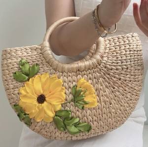 Flexibilité Matériau Durable Osier Jacinthe D'eau Sac Fleur Décorative De L'exportateur Vietnam - Product Image 4