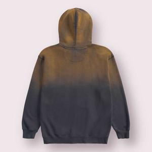 OEM Heavyweight Streetwear de gran tamaño polar algodón satén forro sudadera Sun Fad logotipo personalizado hombres cara completa Zip up Hoodie - Product Image 2