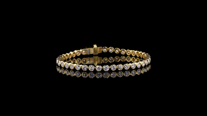 Bezel Lab Created Diamond Tennis <b>Bracelet</b>, Sustainable Luxury Jewelry, Custom Length & Carat Options - Product Image 2