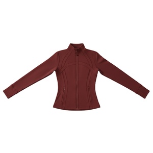 Logo Customized High Waist Yoga Wear <b>Top</b> Short Lightweight Quick Dry Four-Way Stretch Women Sports Jacket Gym Indoor Training - Product Image 1