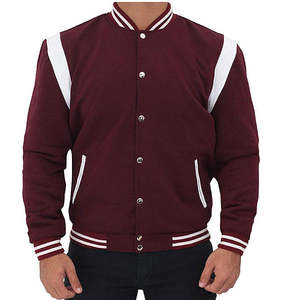 Chaqueta con Parches de Chenilla Bordados OEM, Chaqueta Universitaria con Logotipo Personalizado, Chaqueta de Béisbol, Chaqueta Bomber de Cuero para Hombre - Product Image 3