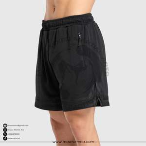 Pantalones Cortos Deportivos Casuales de Malla Sólida de Alta Calidad, Logotipo Personalizado, Servicio OEM, Bordado Impreso para Gimnasio, Correr, Unisex - Product Image 5