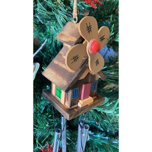 Moulin à vent fait à la main carillons éoliens arbre maison éolienne accessoires avec moulin à vent fixe Unique décor extérieur - Product Image 3