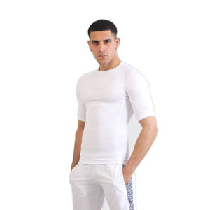 Haute qualité hommes chemises de gymnastique personnalisé athlétique Compression haute élastique Polyester t-shirt hommes à séchage rapide à manches courtes T-Shirts - Product Image 4