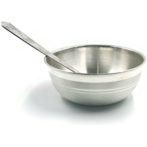 High Quality Stainless <b>Steel</b> <b>Bowl</b> With Spoon Sweets And Dessert Serving <b>Bowl</b> Dinnerware Table Used - Product Image 2