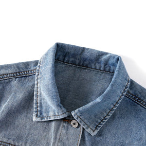 Veste en jean personnalisée Style vintage fermeture à boutons grande taille manteau d'hiver perle étoile patch design veste en jean en coton pour femmes - Product Image 3