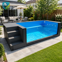 Piscine préfabriquée en conteneur, piscine en conteneur maritime sur mesure avec installation rapide sur site