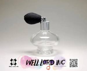 Handcrafted 50ml Green Gradient Glass Perfume <b>Bottle</b> Vintage Black Net Liquid <b>Dispenser</b> <b>Pump</b> Screw Cap for Convenient Sealing - Product Image 2