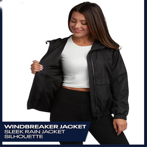 Unisex Full Zip UPF50 Windbreaker <b>Jacket</b> Winter Vintage Sun Protection for Men Women Summer Waterproof Lightweight <b>Workout</b> - Product Image 3