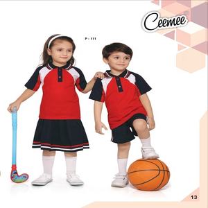 Camiseta con cuello de Color y puño para niños, pantalones cortos y falda para uniformes deportivos - Product Image 6