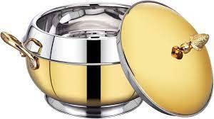 Casserole unique en acier inoxydable avec couvercle et finition miroir, idéale pour les ustensiles de cuisine à la maison. - Product Image 4