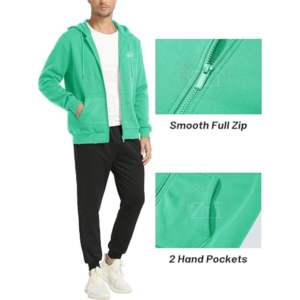 Sudadera con Capucha de Felpa de Algodón Bordada de Corte Regular de 310 gramos, Estilo Urbano, Tendencia, Lisa, de Calidad, Nueva Moda - Product Image 3