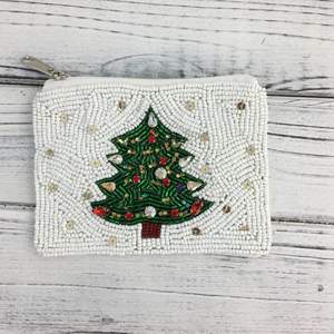 Bolsa de cuentas de vaquero de alta calidad de Color Rosa gris, Mini monedero occidental hecho a mano, Material de lona con cierre de cremallera - Product Image 4