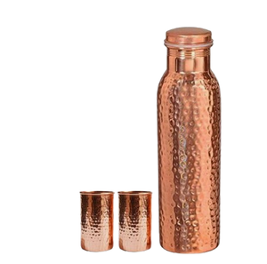 Pegatina esmaltada impresa botella de agua de cobre para beber vid y cerveza jugo almacenamiento botellas de cobre Ayurveda beneficios para la salud - Product Image 6