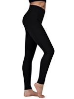 Cómodas mallas estirables de cintura alta para mujer para Fitness Yoga Uso diario Pantalones sólidos de moda con decoración de agujeros
