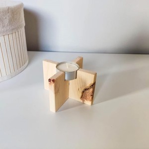 DECOR N UTILITY CRAFT Pine Wood <b>Tealight</b> <b>Holder</b> Handmade Rectangular Wooden Decoration for Home Christmas Use Solid Wood Crafted - Product Image 1